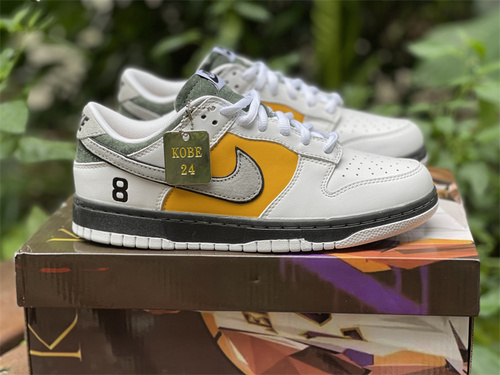 Pure original version_ SB Dunk Low Pro White Gray and yellow Kobe 8_24 Item Number_ LF2428 001 full code shipment 36 --- 46-cdb917d9